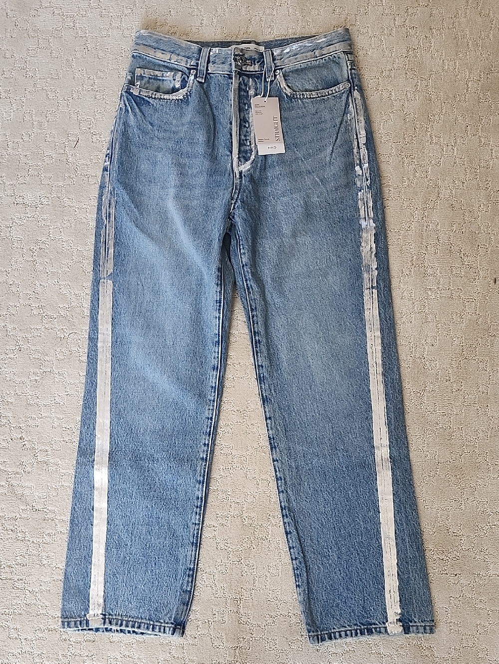 Mango Straight-fit Light Blue Denim Jeans